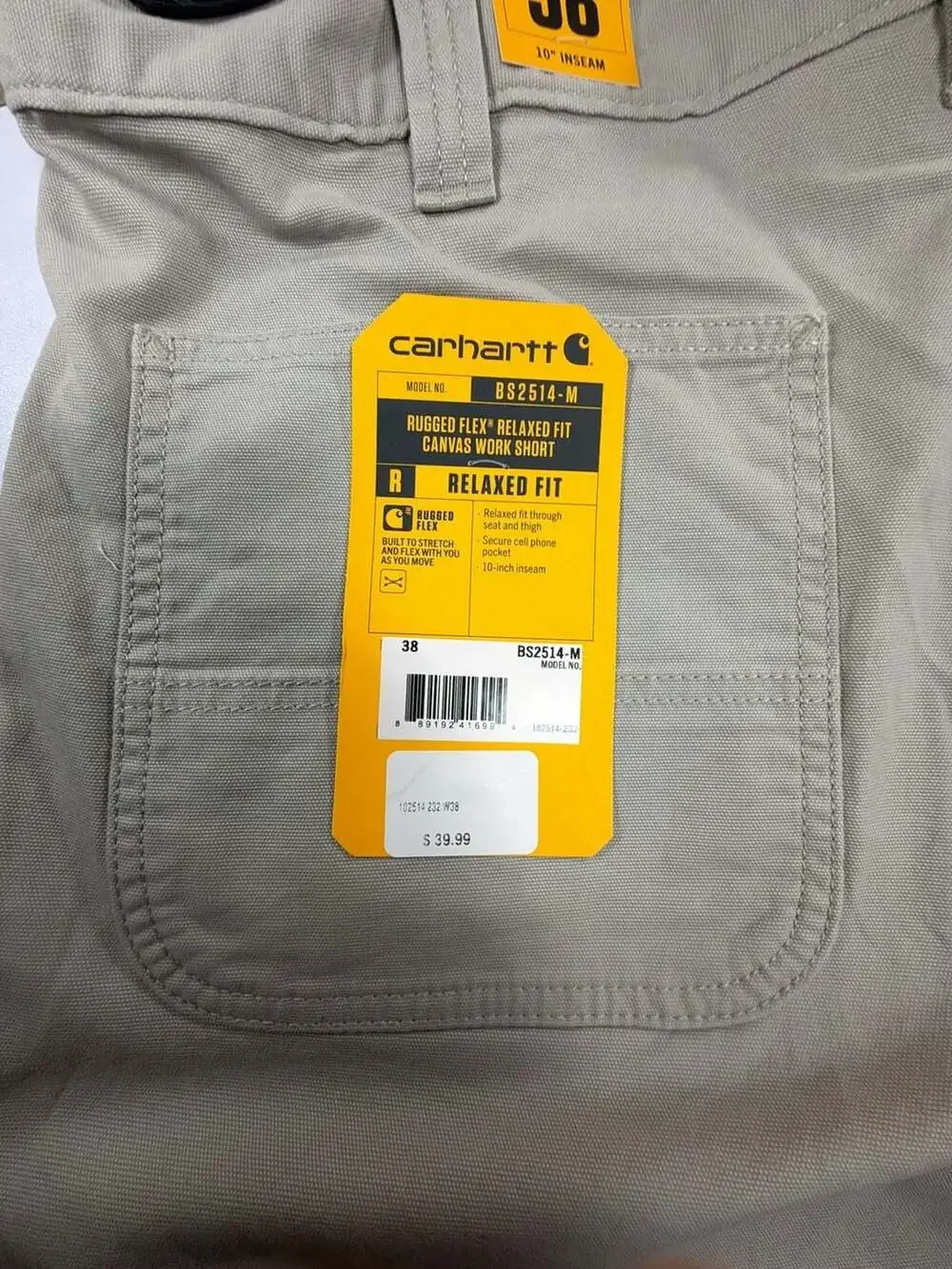 Carhartt Rugged Flex Relaxed Fit Canvas Work Shorts